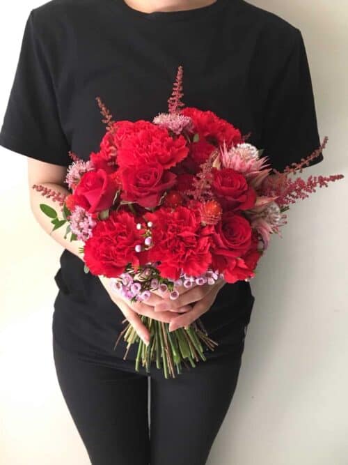 求婚花束紅色系