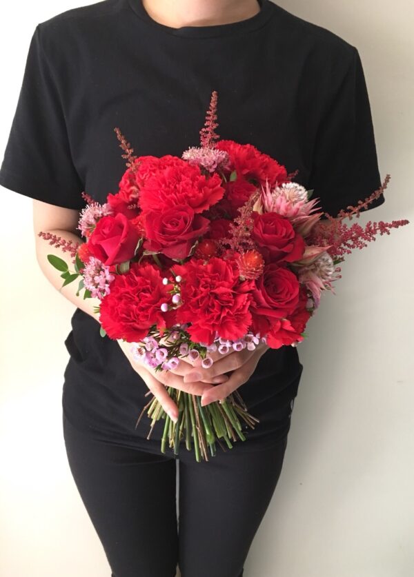 求婚花束紅色系
