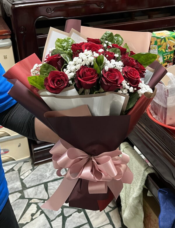 紅玫瑰情人節花束