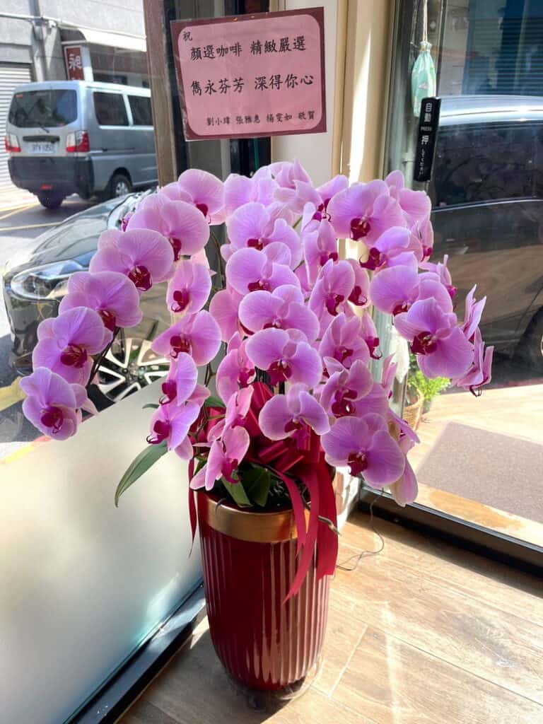 咖啡店開幕蘭花