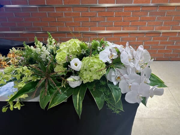 商業活動白綠花禮