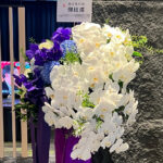 專櫃花籃紫白藍色系高架花籃