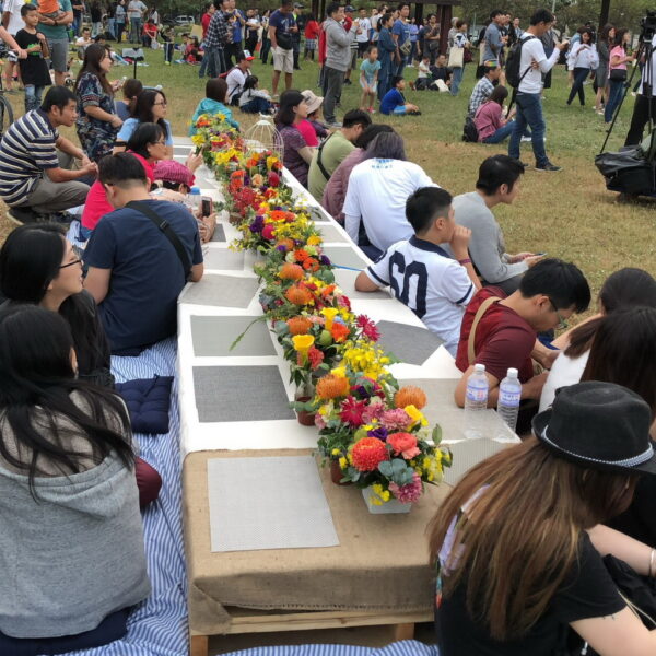 會場設計野餐風滿滿人潮