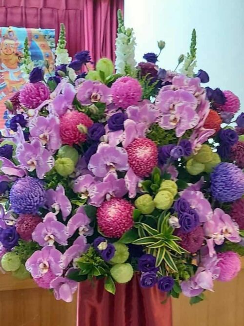 繽紛圓形花藍