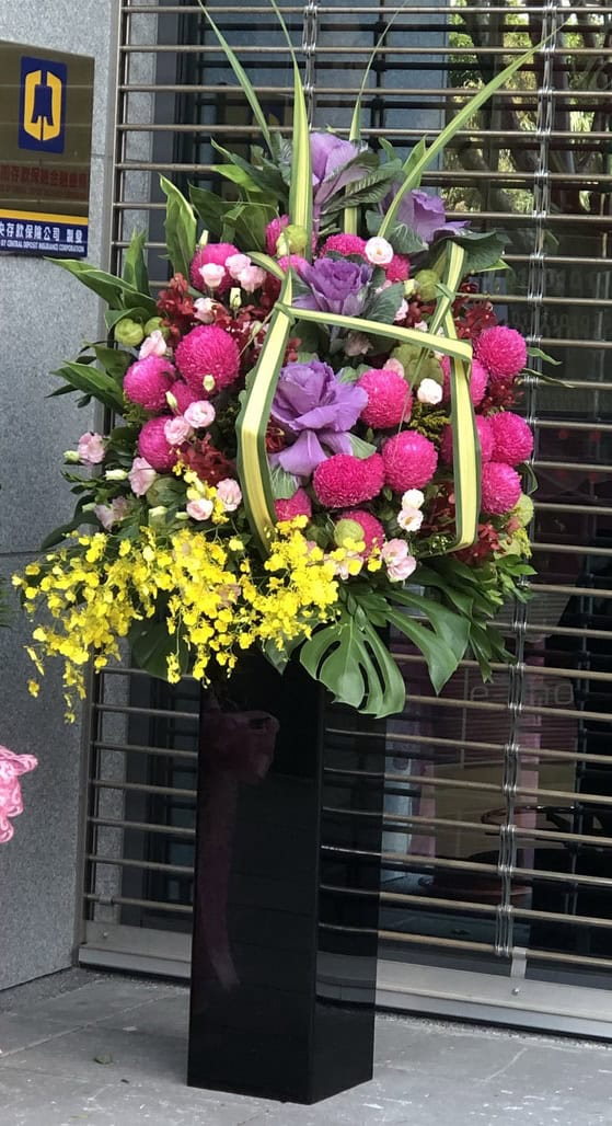 銀行開幕花藝佈置06jpg